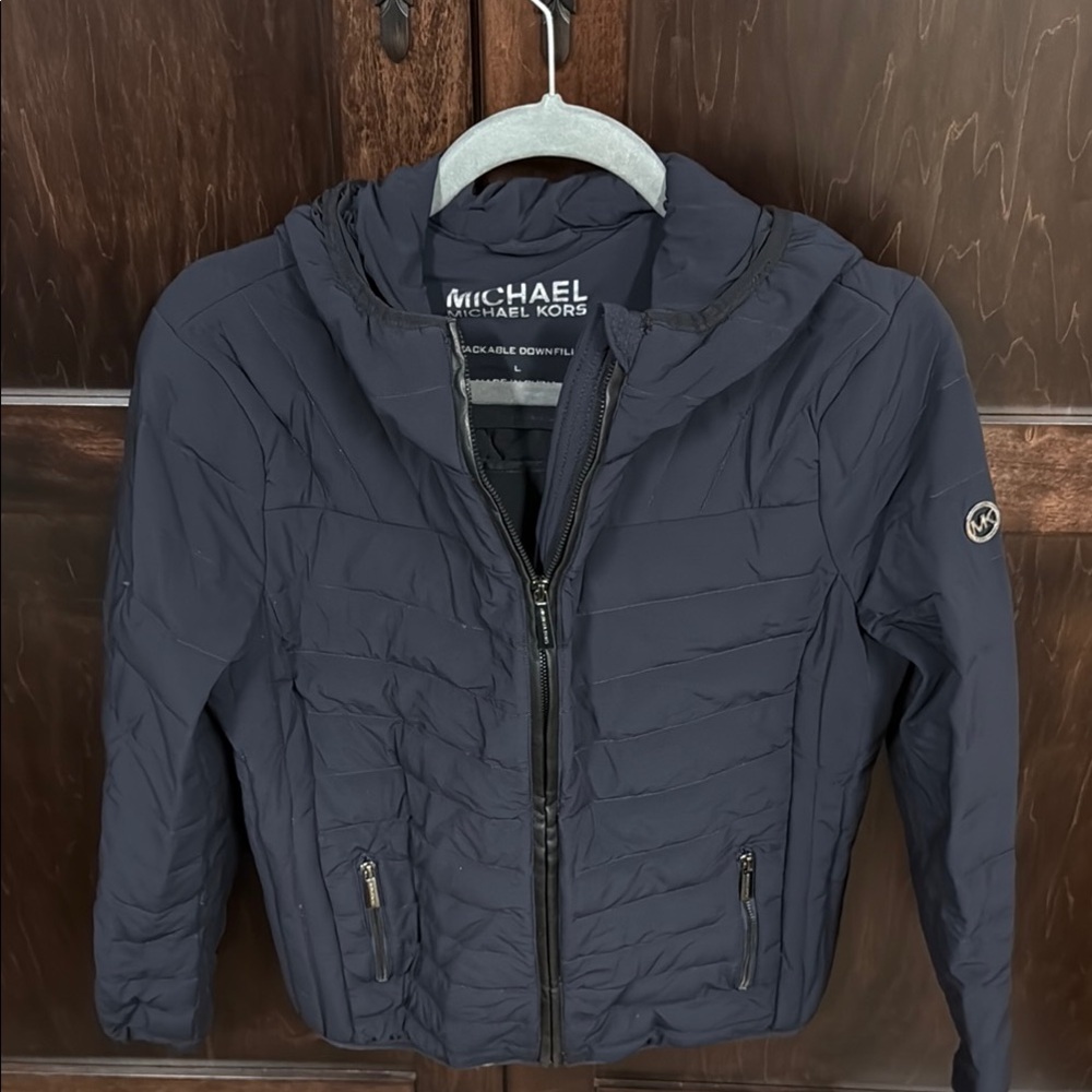 Michael Kors Navy Packable Down Jacket - image 1